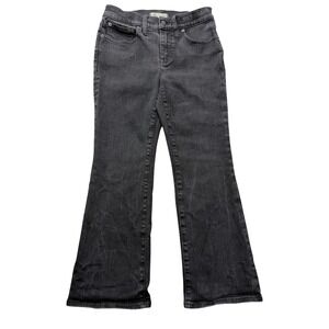 Madewell‎ Mid Rise Kick Out Jeans Womens 29x23.5 Gray Charcoal Bootcut Stretch